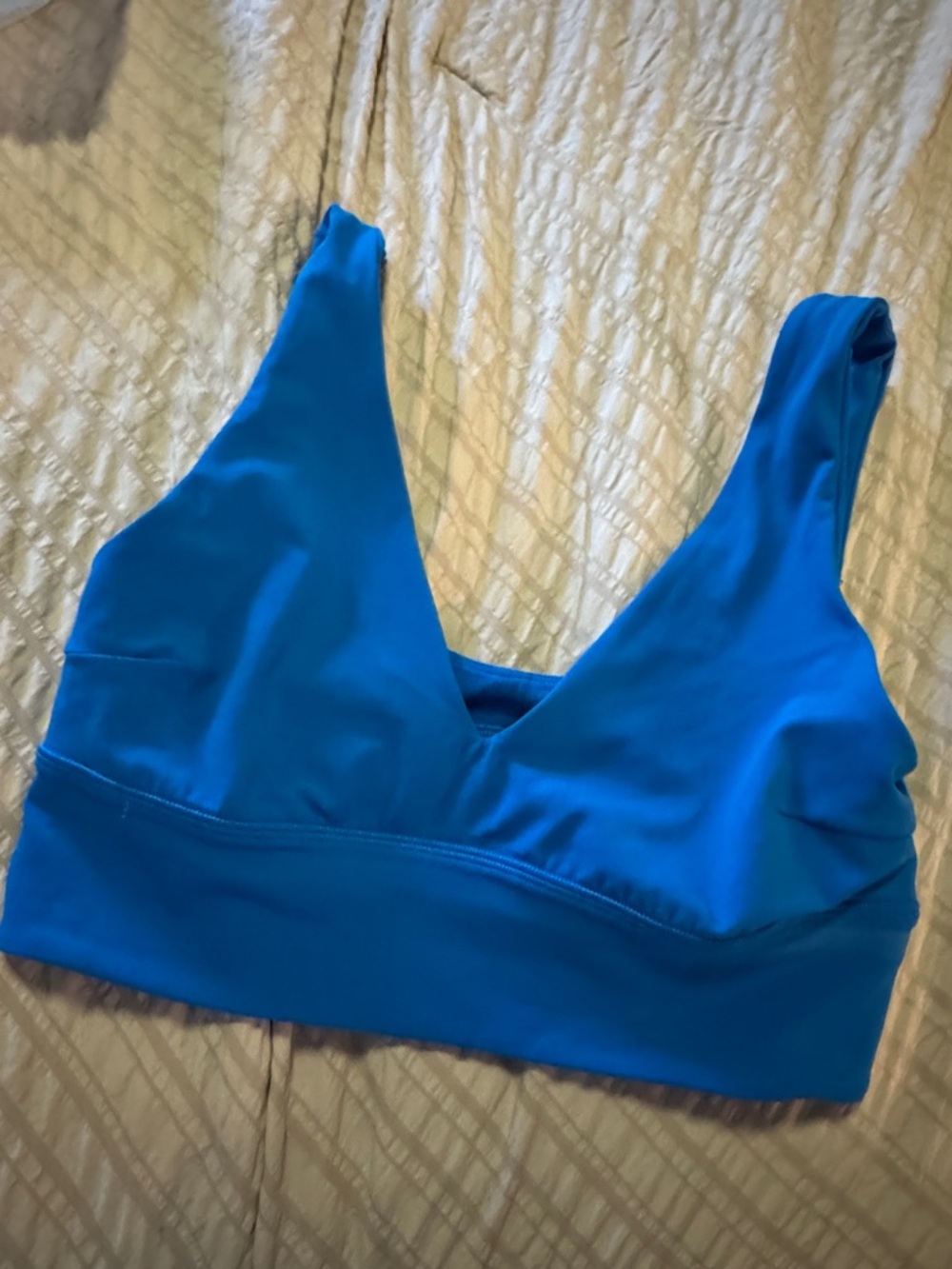 Lululemon Poolside Blue v-neck sports bra